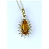 Image 2 : Beautiful Imperial Topaz & Diamond Pendant.