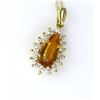 Image 3 : Beautiful Imperial Topaz & Diamond Pendant.