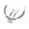 Image 2 : Zuni Turquoise Necklace & Earrings.