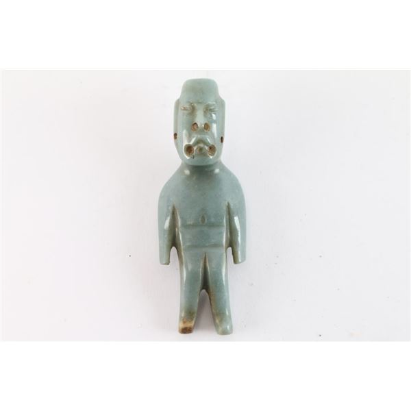 Rare Olmec Culture Carved Jade Figure.