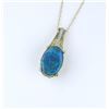 Image 1 : Australian Black Opal & Diamond Pendant.