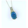 Image 3 : Australian Black Opal & Diamond Pendant.