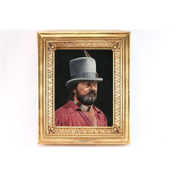 Original Oil on Board of Beaver Hat.