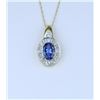 Image 2 : Radiant Fine Tanzanite and Diamond Pendant.
