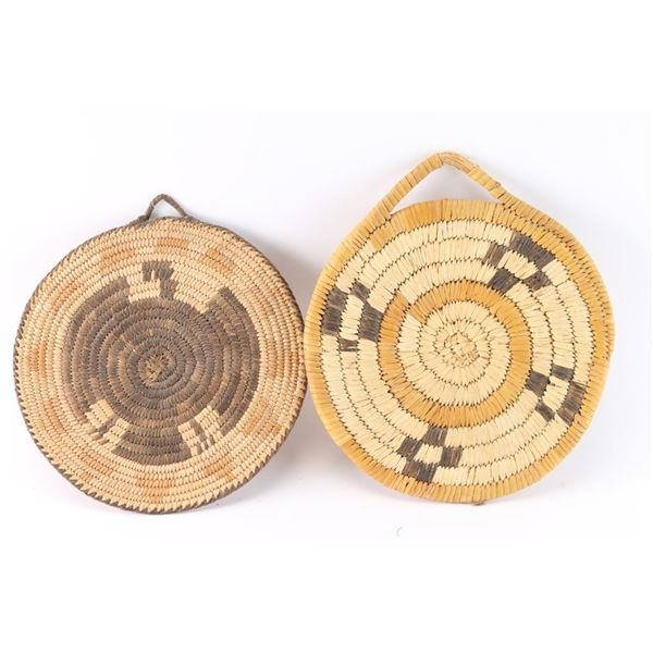 Lot of 2 Navajo Basketry Trays.