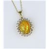 Image 1 : Welo Ethiopian Opal & Diamond Pendant.