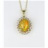 Image 2 : Welo Ethiopian Opal & Diamond Pendant.