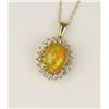 Image 3 : Welo Ethiopian Opal & Diamond Pendant.