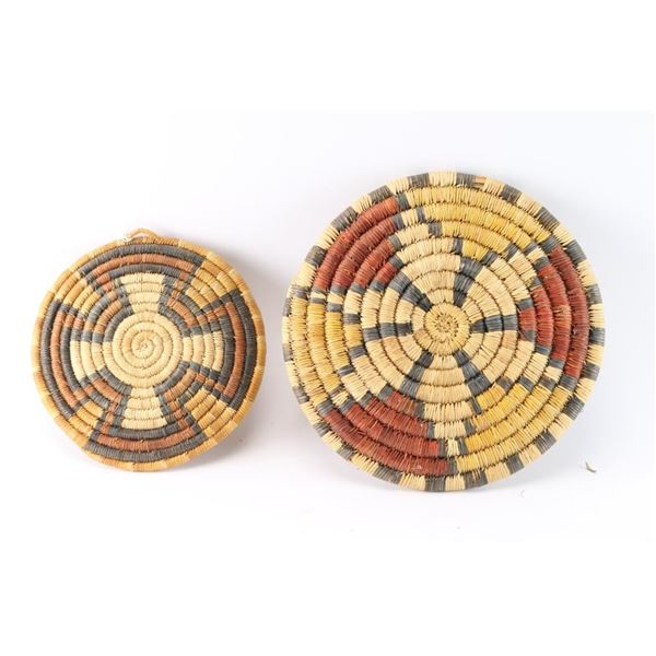 Lot of 2 Hopi Basketry Trays.