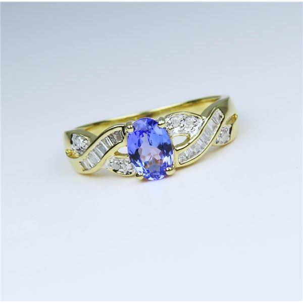Lovely Tanzanite and Diamond Ring.