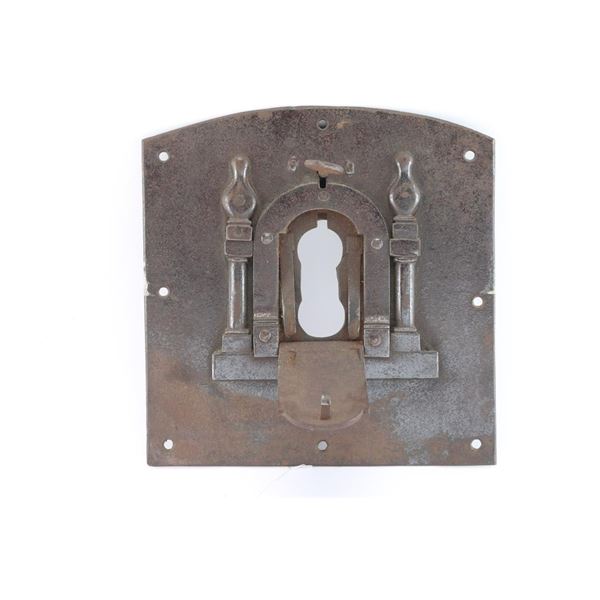Spanish Colonial Lock, Plate & Key.