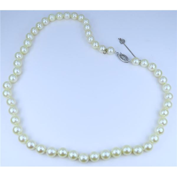 Lovely Strand of White Cultured Pearls.
