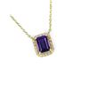 Image 1 : Charismatic Amethyst & Diamonds Pendant.