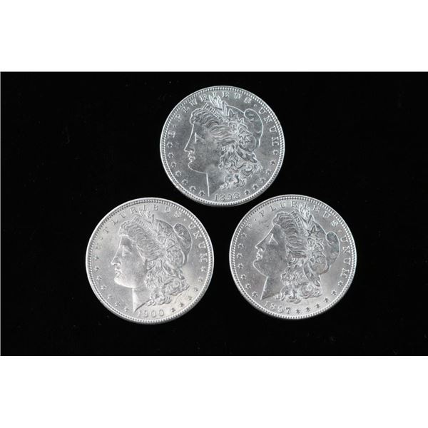 Lot of 3 Morgan Silver Dollars