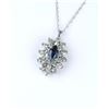 Image 3 : Gorgeous Blue Sapphire & Diamond Pendant.