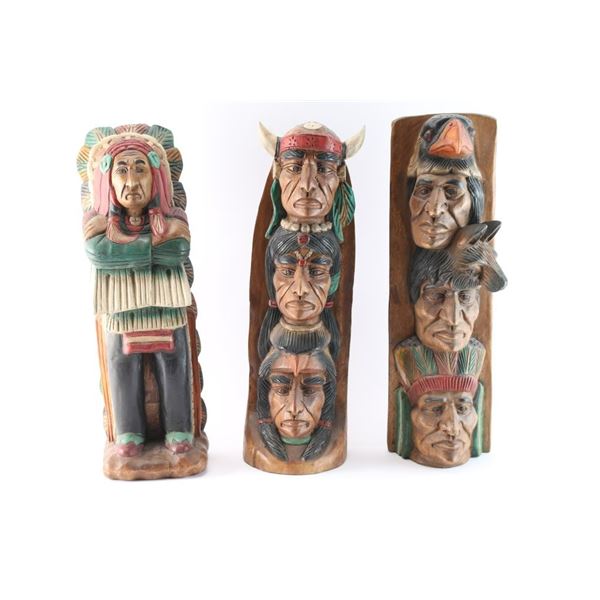 Lot of 3 Wood Carvings