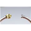 Image 4 : Designer Gold and Sterling Silver Bangle.