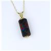 Image 1 : Lab Created Black Opal Pendant.