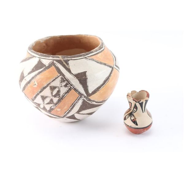 Two Vintage Acoma Pots.