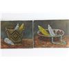 Image 2 : Lot of 4 Oil on Canvas