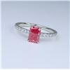 Image 5 : Fancy Vivid Pink Created Diamond Ring.