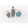 Image 2 : Lot of 3 Turquoise Rings.