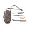 Image 1 : Butcher Set w/Fringed Leather Carrier.