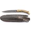 Image 1 : Stag Gripped Bowie Knife & Scabbard.