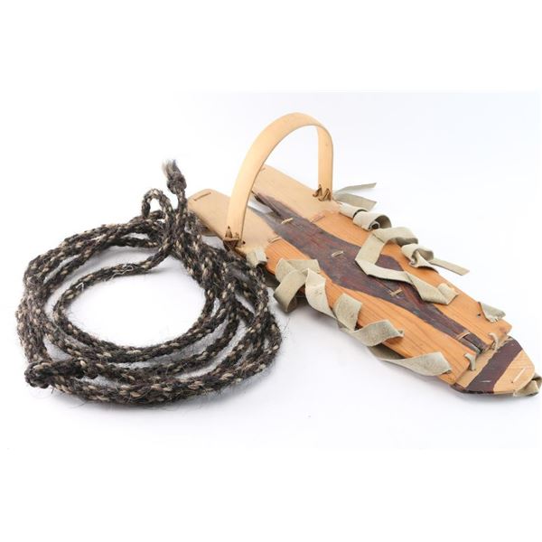 Vintage Horse Hair Rope and Cradle Board.