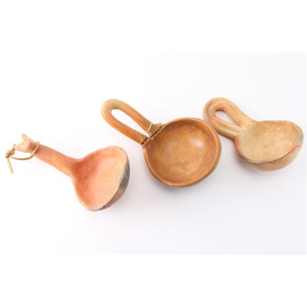 Lot of 3 Vintage Hopi Dippers.