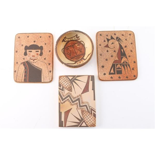 Hopi Small Bowl and Tile Lot.