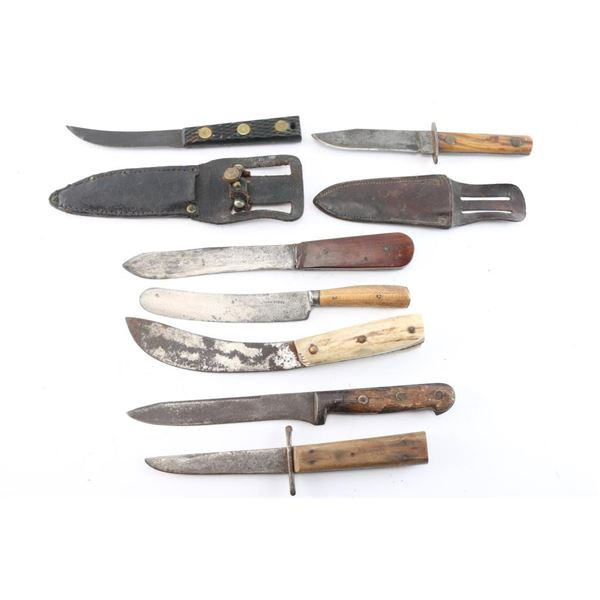 Lot of 7 Frontier Era Knives.