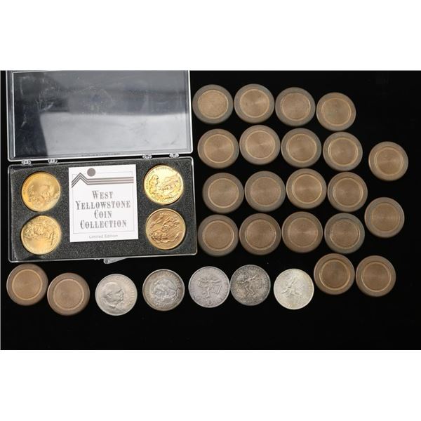 Lot of Coins and Poker Chips