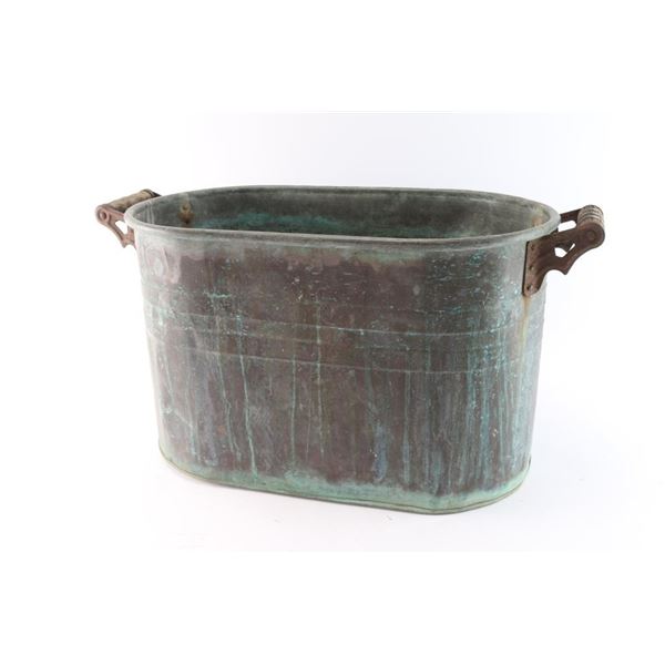 Copper Double Handle Tub.