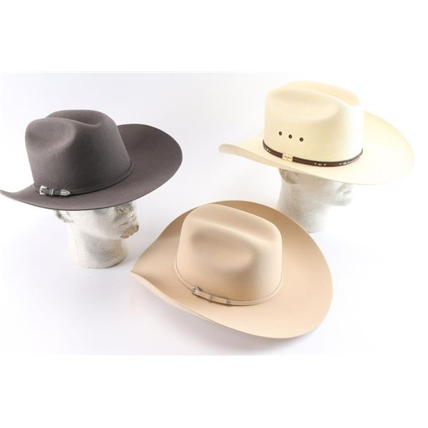 Lot of 3 Cowboy Hats.