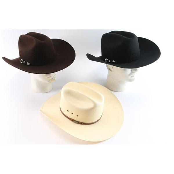 Lot of 3 Cowboy Hats.