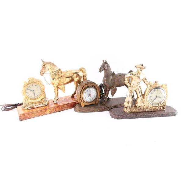 Lot of 3 Western Clocks