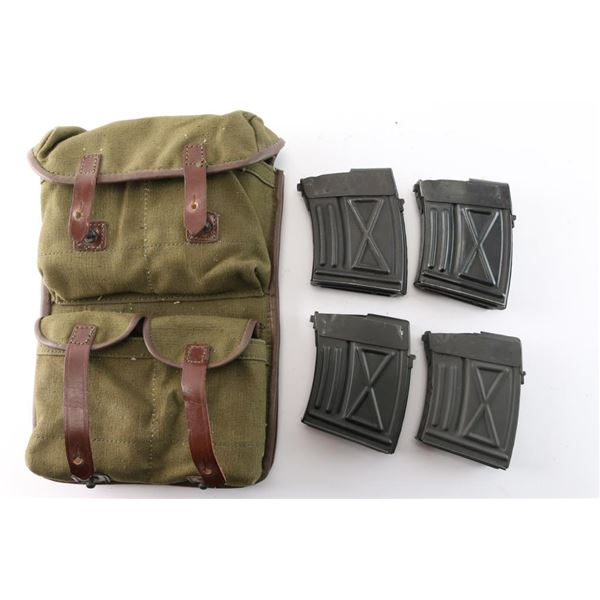 Lot of 4 Romanian PSL Magazines w/ Pouch