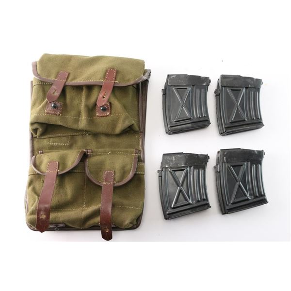 Lot of 4 Romanian PSL Magazines w/ Pouch