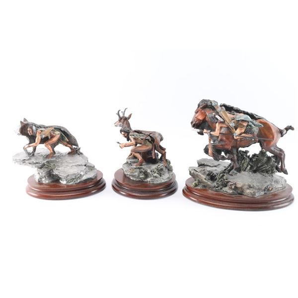 Lot of 3 Native Statues