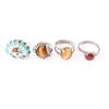 Image 3 : Zuni Sunface Ring & 6 Others.