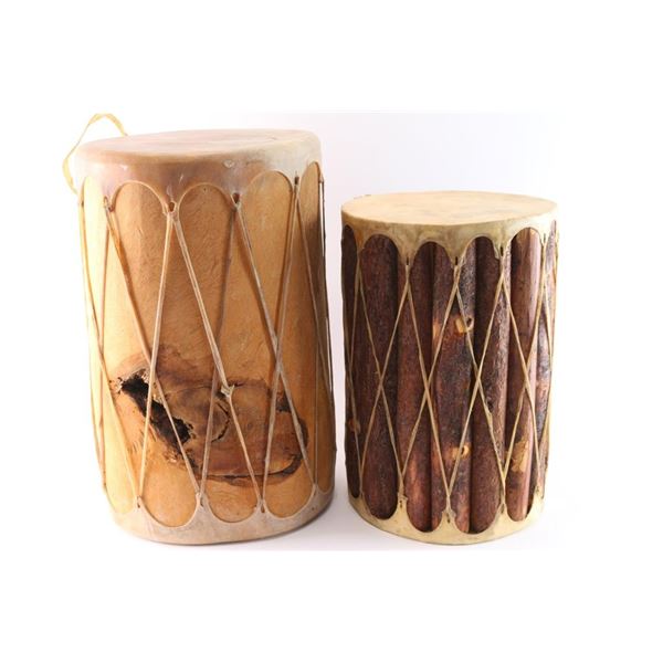 Lot of 2 Decorative Drums