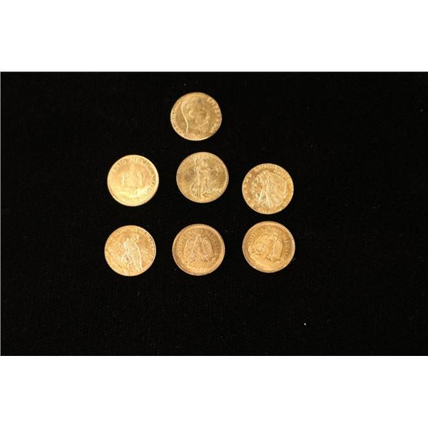 Lot of 6 Small Gold Coins