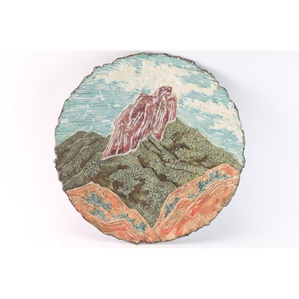 Ceramic Plate of Thumb Butte.