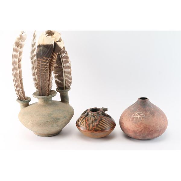 Lot of 3 Mexican Pots.