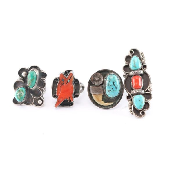 Lot of 4 Navajo Rings.