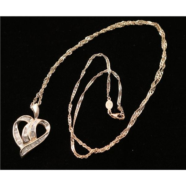 Valentines Diamond Heart Pendant