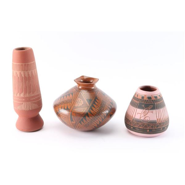 Lot of 3 Native American Pots