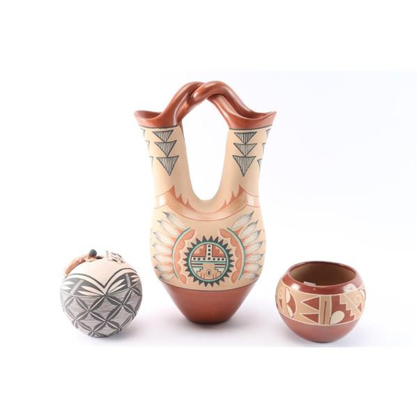 Lot of 3 Native American Pots