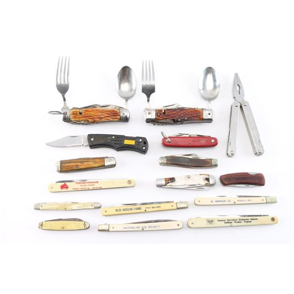 Large Lot of Folding Knives